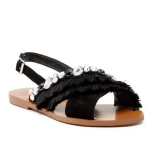 Vince Camuto Ampella Embellished Fringe Sandals 6 NEW - Picture 1 of 15